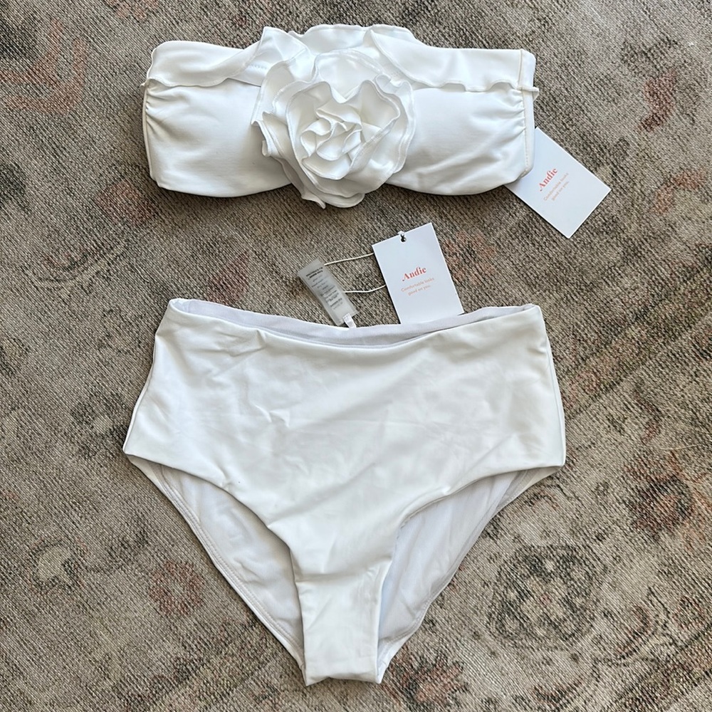 Andie Swim bridal swim Camila Top and High Waisted Bottom